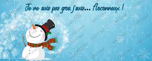 ✨ Mug “Bonhomme de neige floconneux” – Humour givré garanti ! ❄️