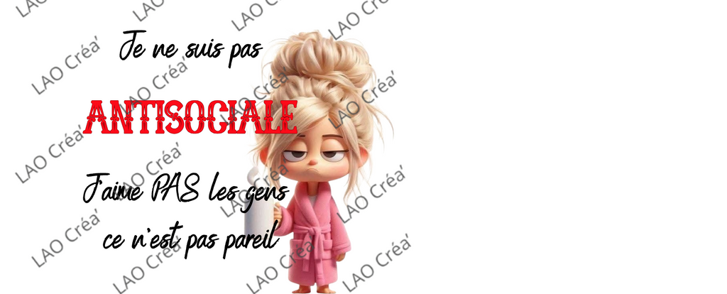Je ne suis pas ANTISOCIALE