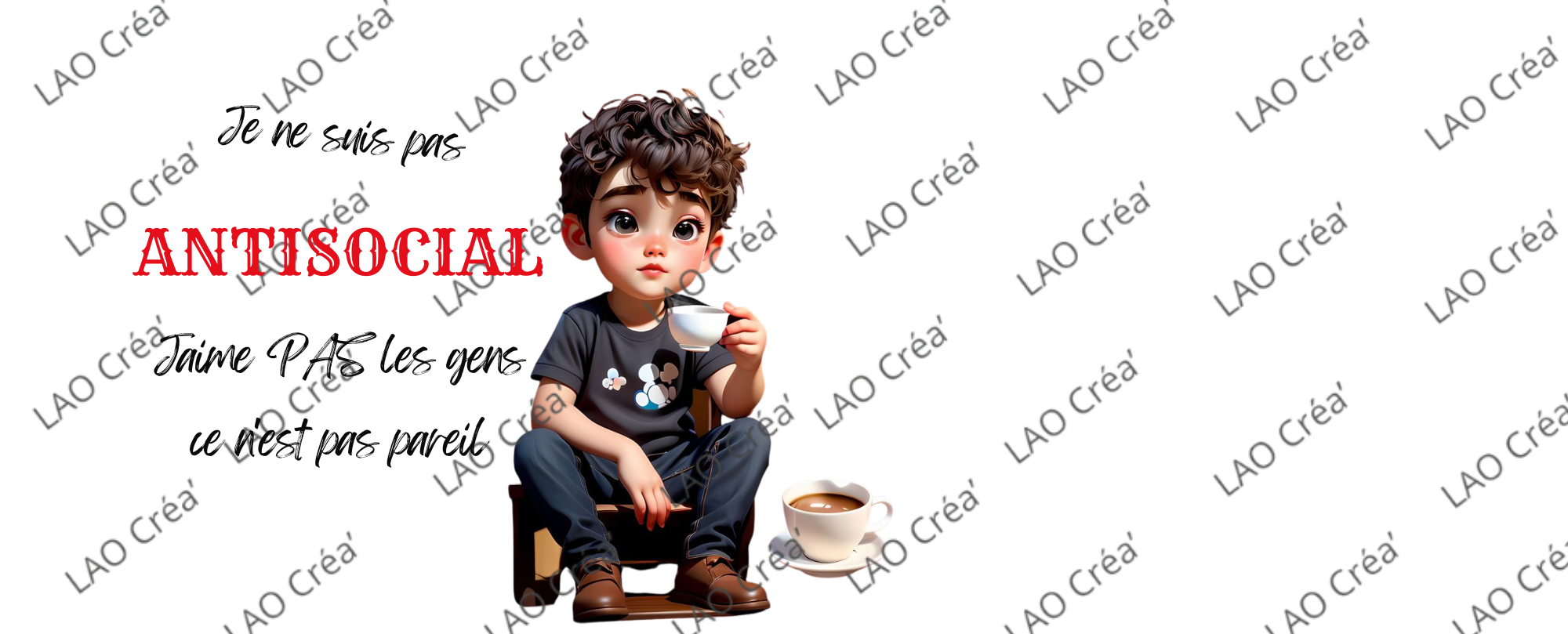 Je ne suis pas ANTISOCIAL version masculine