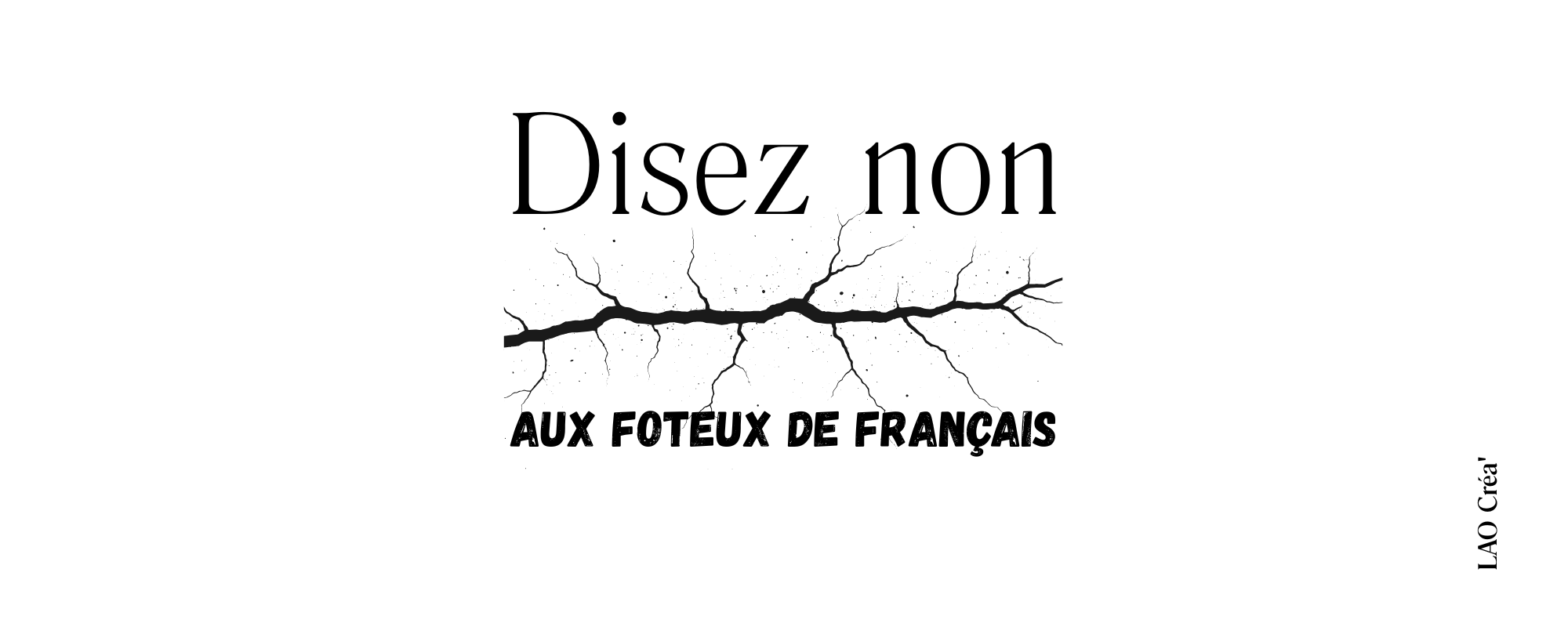 ☕ Mug humoristique – « disez non aux foteux de Français »