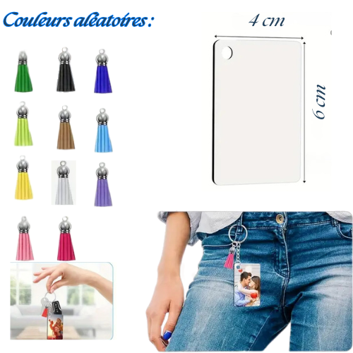 Porte-clés avec pompons impression recto verso (Copie)
