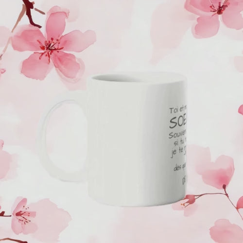 ☕ Mug humoristique – Sœurs pour la vie (et pour rire)